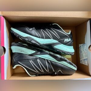 Fila Women's Black and Mint Green Athletic Shoes US Women’s 9